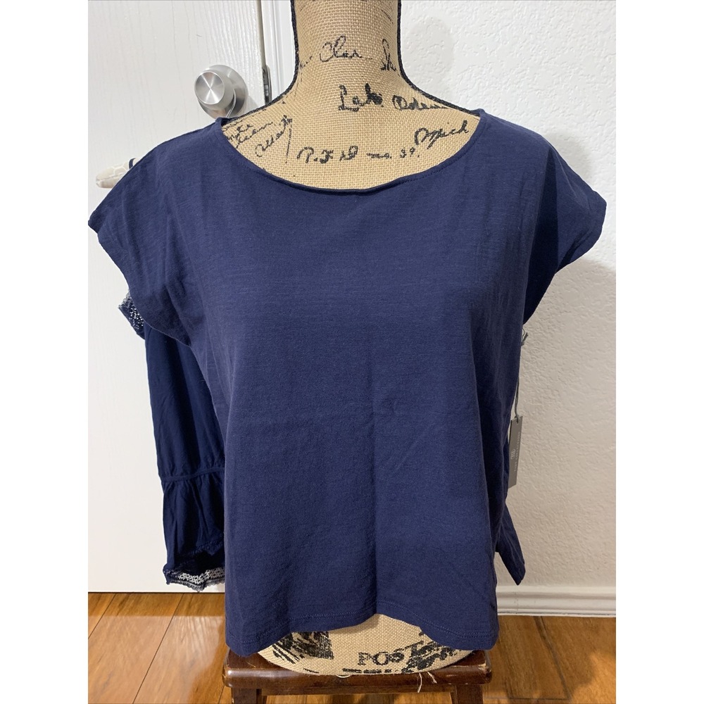 tart collections small fancy womens t shirt navy blue nwt